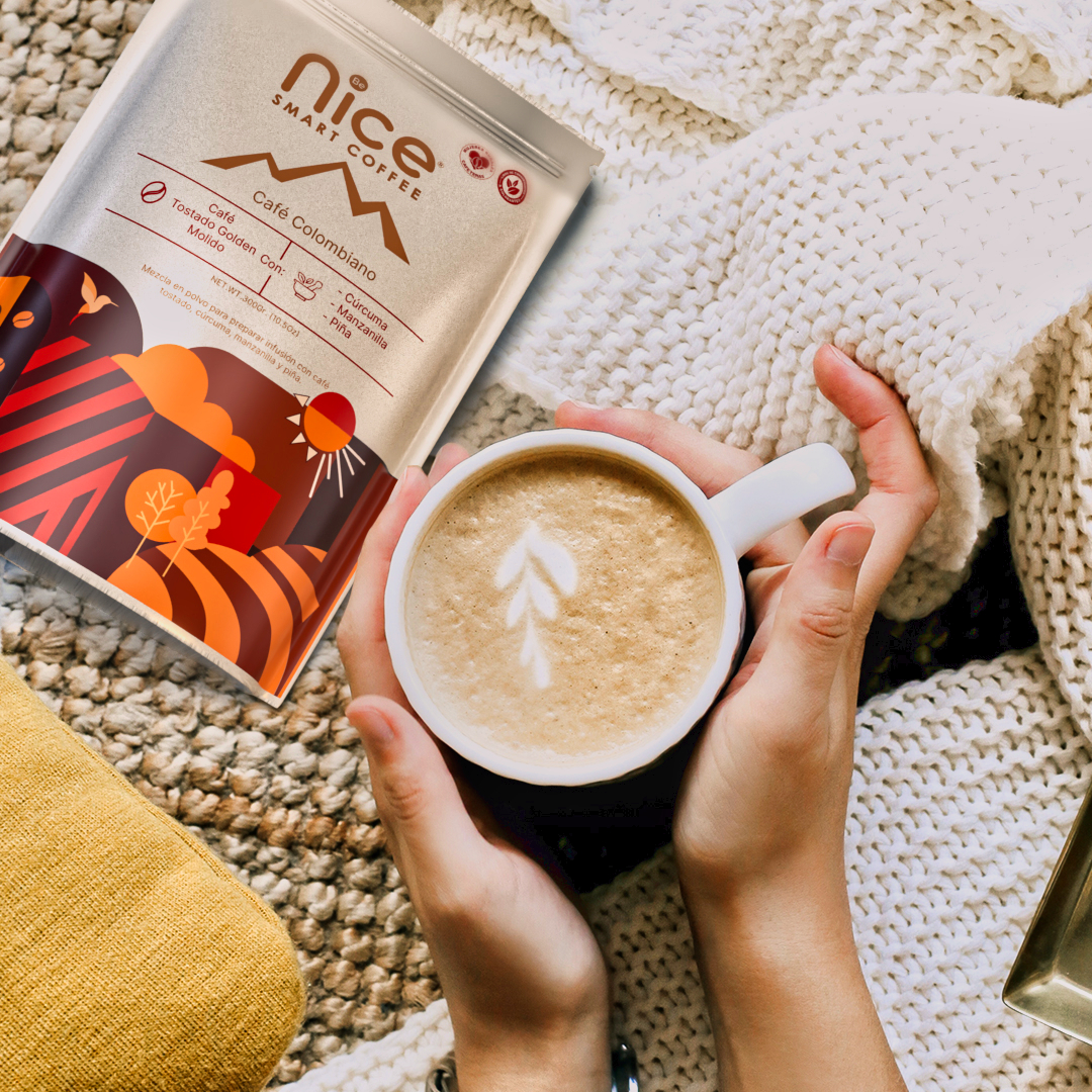 Be Nice Smart Coffee Curcuma, Manzanilla, Piña